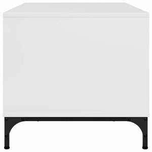 Tavolino da Salotto-Tavolino da soggiorno-Tavolo Bianco lucido 90 x 49 x 46 cm