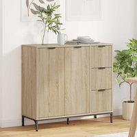 Credenza rovere sonoma 89.5 x 33 x 82 cm Legno multistrato 883456