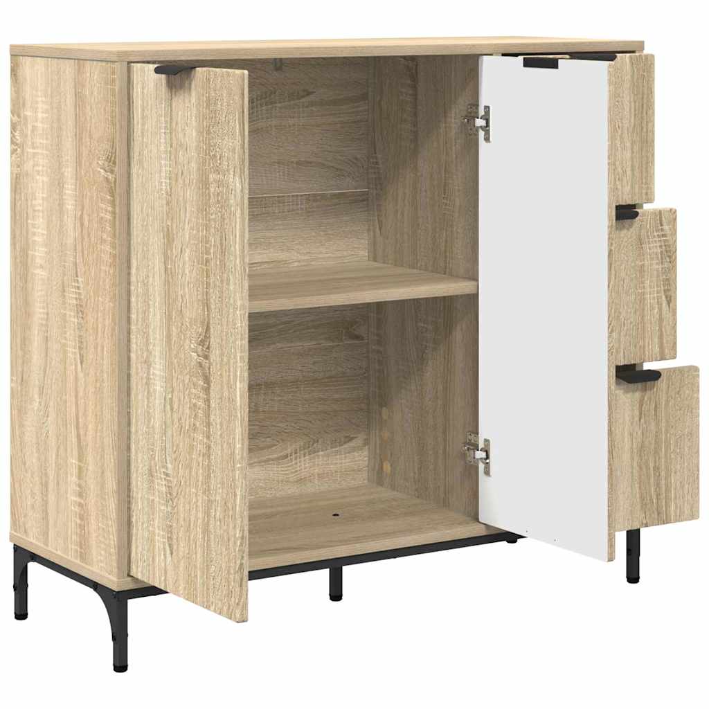 Credenza rovere sonoma 89.5 x 33 x 82 cm Legno multistrato 883456