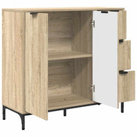 Credenza rovere sonoma 89.5 x 33 x 82 cm Legno multistrato 883456
