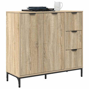 Credenza rovere sonoma 89.5 x 33 x 82 cm Legno multistrato 883456