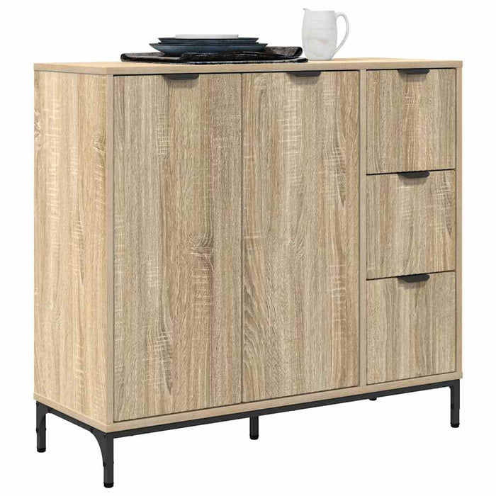 Credenza rovere sonoma 89.5 x 33 x 82 cm Legno multistrato 883456