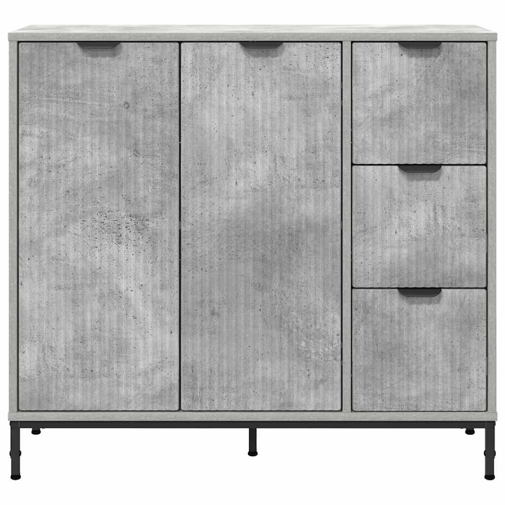 Credenza Grigio cemento 89.5 x 33 x 82 cm Legno multistrato 883457