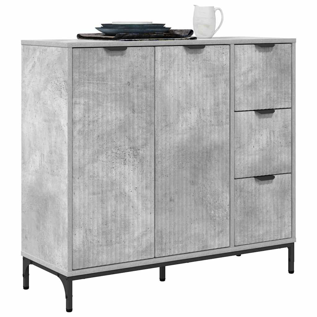 Credenza Grigio cemento 89.5 x 33 x 82 cm Legno multistrato 883457
