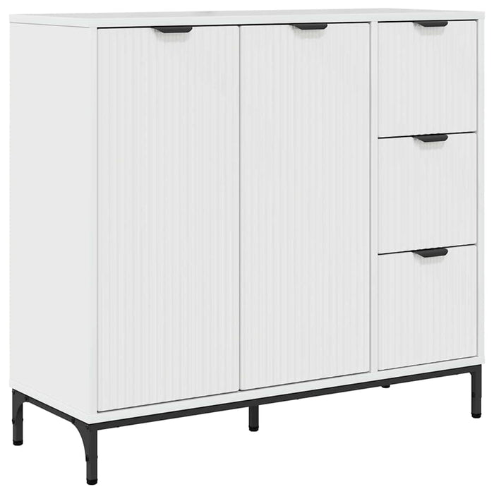 Credenza Bianco lucido 89.5 x 33 x 82 cm Legno multistrato 883458