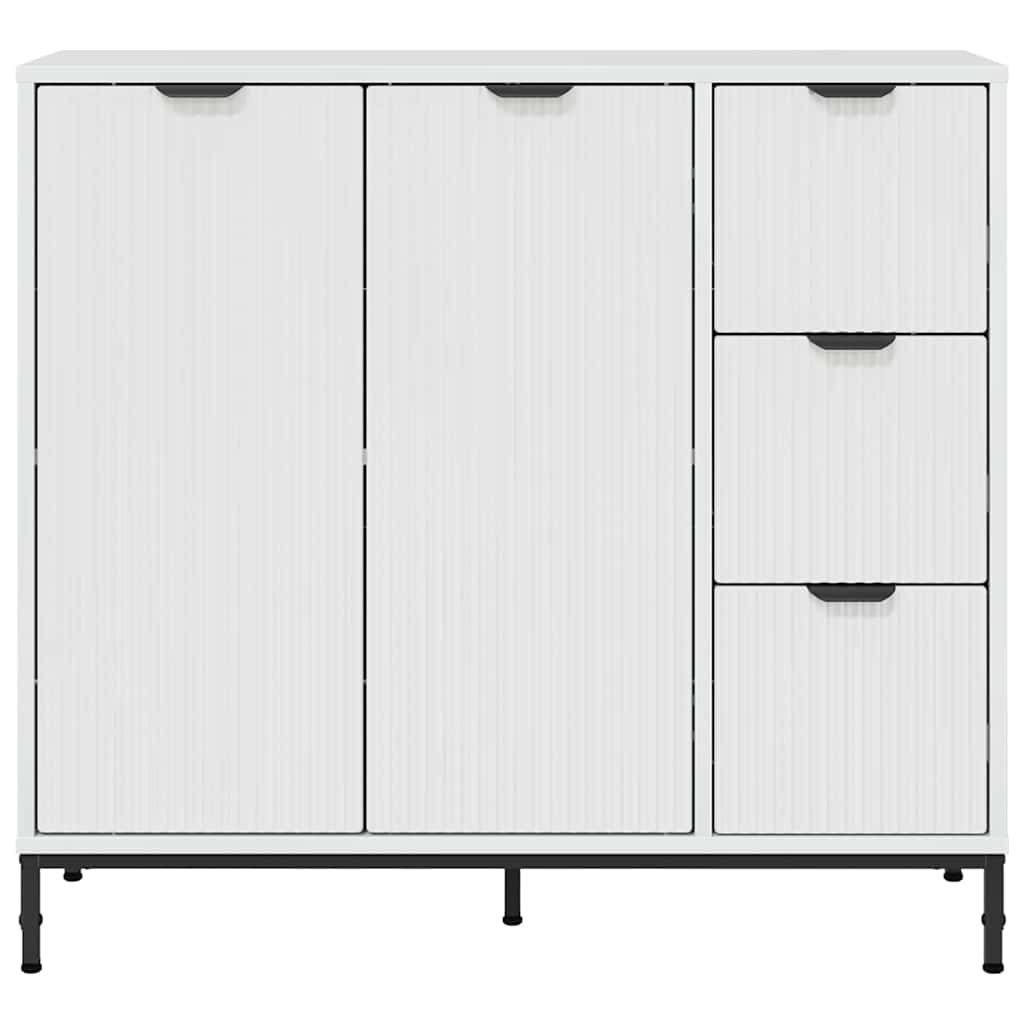 Credenza Bianco lucido 89.5 x 33 x 82 cm Legno multistrato 883458