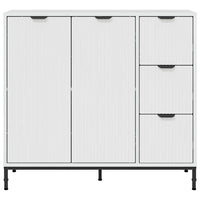 Credenza Bianco lucido 89.5 x 33 x 82 cm Legno multistrato 883458
