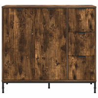 Credenza Rovere fumo 89.5 x 33 x 82 cm Legno multistrato 883459