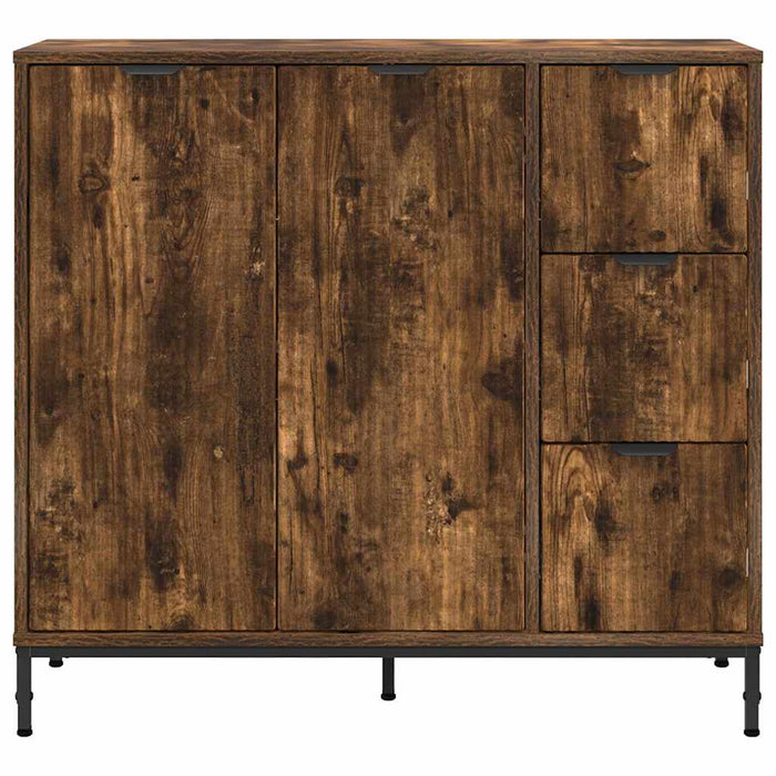 Credenza Rovere fumo 89.5 x 33 x 82 cm Legno multistrato 883459