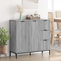 Credenza Grigio sonoma 89.5 x 33 x 82 cm Legno multistrato 883460