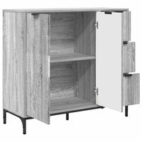 Credenza Grigio sonoma 89.5 x 33 x 82 cm Legno multistrato 883460