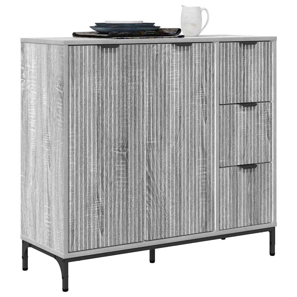 Credenza Grigio sonoma 89.5 x 33 x 82 cm Legno multistrato 883460
