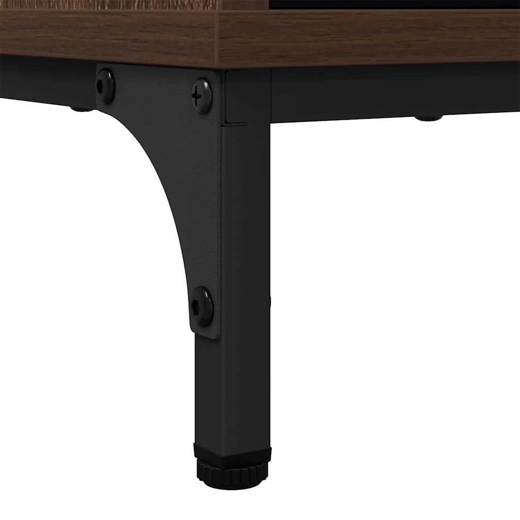 Credenza Rovere marrone 89.5 x 33 x 82 cm Legno multistrato 883461