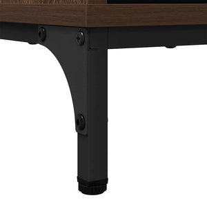 Credenza Rovere marrone 89.5 x 33 x 82 cm Legno multistrato 883461