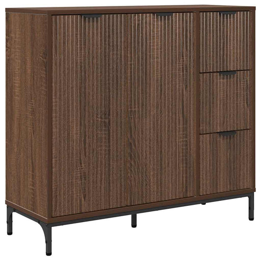 Credenza Rovere marrone 89.5 x 33 x 82 cm Legno multistrato 883461