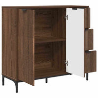 Credenza Rovere marrone 89.5 x 33 x 82 cm Legno multistrato 883461