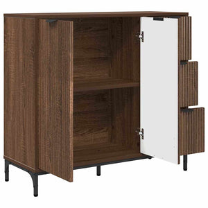 Credenza Rovere marrone 89.5 x 33 x 82 cm Legno multistrato 883461