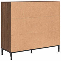 Credenza Rovere marrone 89.5 x 33 x 82 cm Legno multistrato 883461