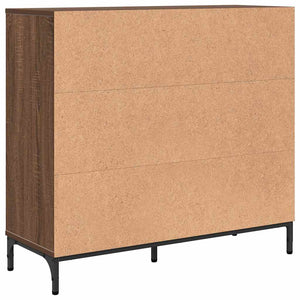 Credenza Rovere marrone 89.5 x 33 x 82 cm Legno multistrato 883461