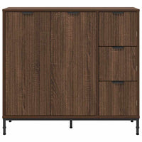 Credenza Rovere marrone 89.5 x 33 x 82 cm Legno multistrato 883461