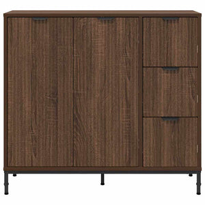 Credenza Rovere marrone 89.5 x 33 x 82 cm Legno multistrato 883461