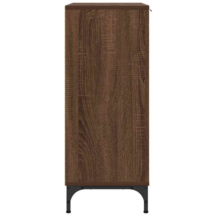 Credenza Rovere marrone 89.5 x 33 x 82 cm Legno multistrato 883461