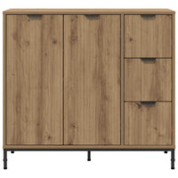 Credenza rovere artigianale 89.5 x 33 x 82 cm Legno multistrato 883463