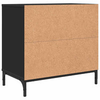 Comodino con cassetto-Tavolino da notte Nero 63.5 x 36 x 61 cm Legno multistrato