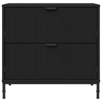 Comodino con cassetto Nero 63.5 x 36 x 61 cm Legno multistrato 883465