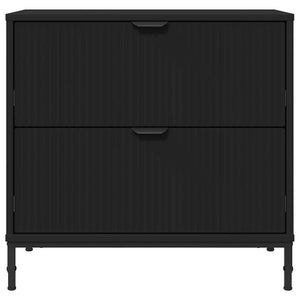 Comodino con cassetto Nero 63.5 x 36 x 61 cm Legno multistrato 883465