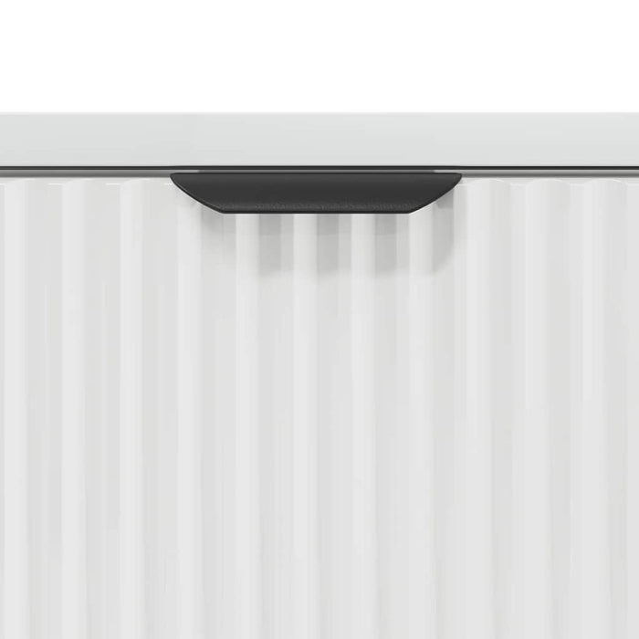 Comodino-Tavolino da notte Bianco lucido 63.5 x 36 x 61 cm Legno multistrato