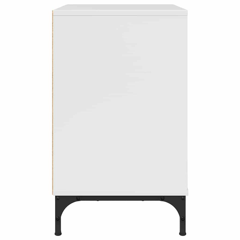 Comodino Bianco lucido 63.5 x 36 x 61 cm Legno multistrato 883468