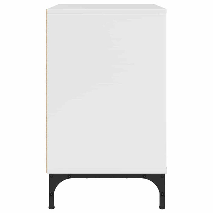 Comodino Bianco lucido 63.5 x 36 x 61 cm Legno multistrato 883468