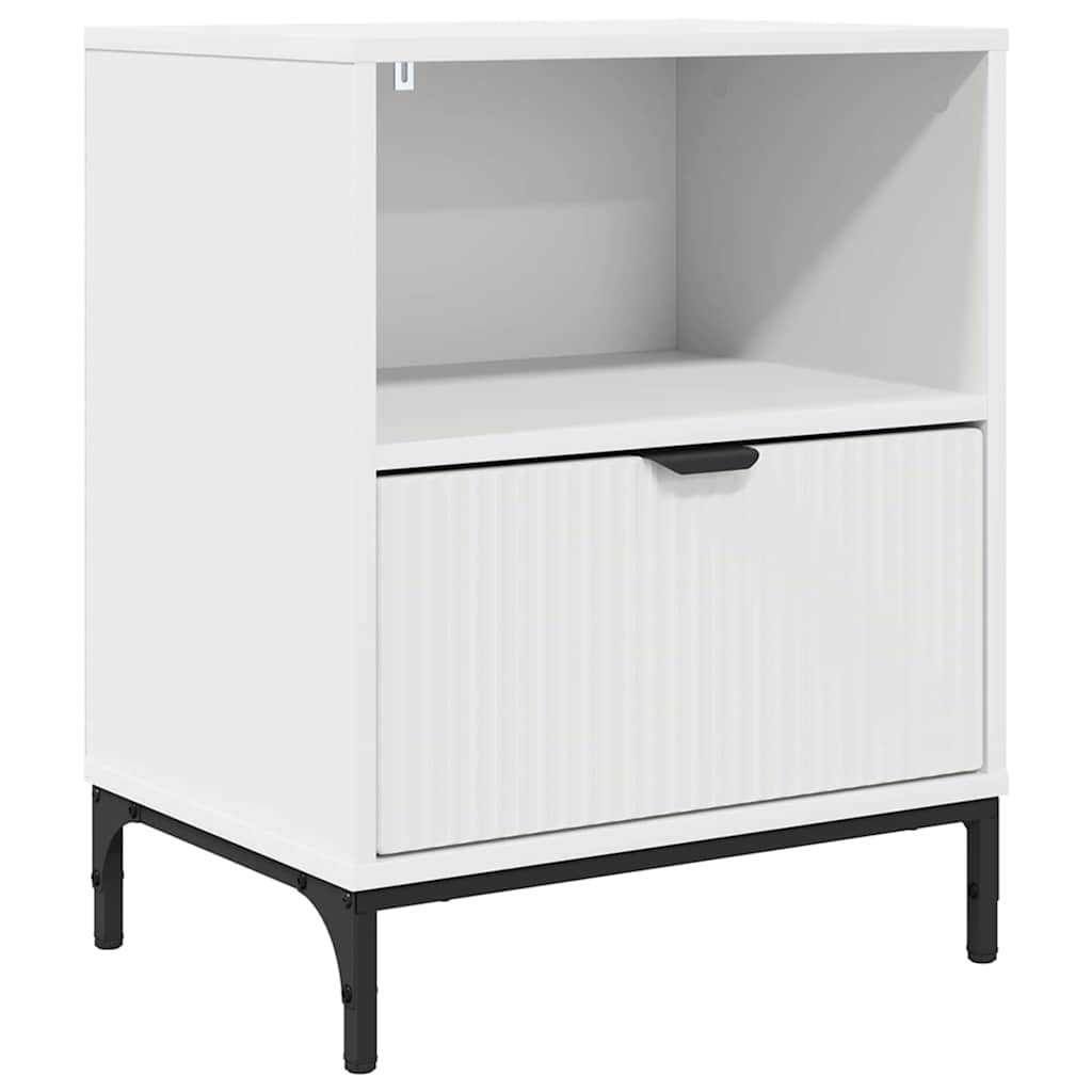 Comodino con cassetto Bianco 49 x 36 x 61 cm Legno multistrato 883474