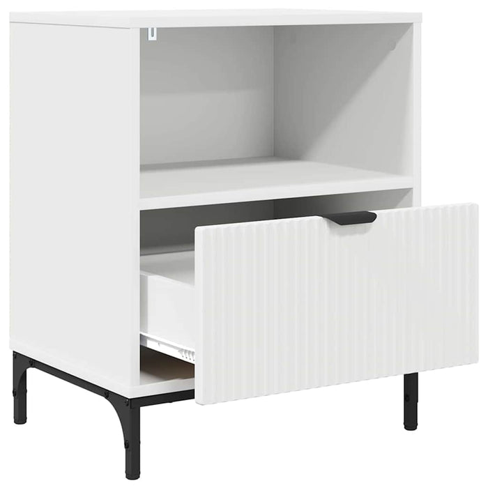 Comodino con cassetto Bianco 49 x 36 x 61 cm Legno multistrato 883474