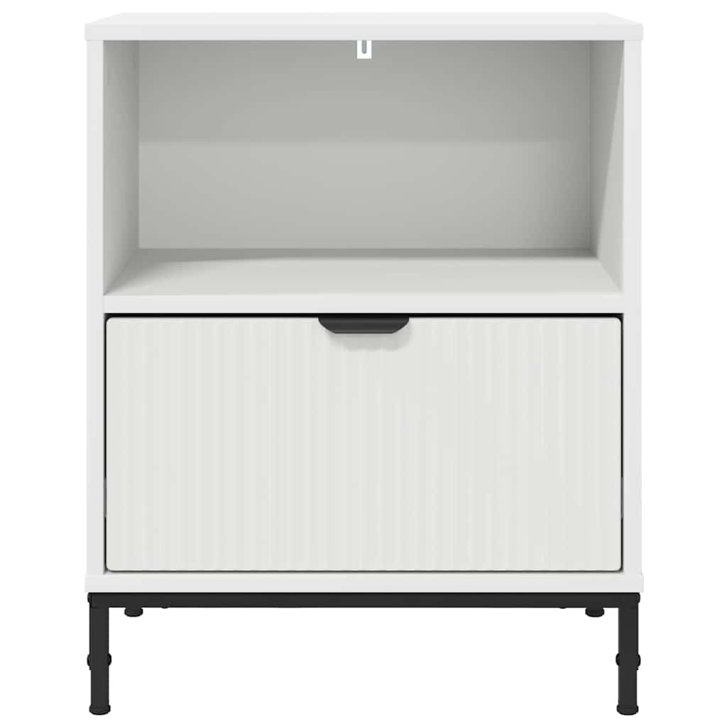 Comodino con cassetto Bianco 49 x 36 x 61 cm Legno multistrato 883474