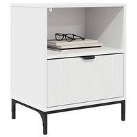 Comodino con cassetto Bianco 49 x 36 x 61 cm Legno multistrato 883474