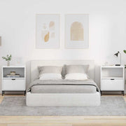 Comodini 2 pz-Set di 2 Tavolino da notte Bianco 49 x 36 x 61 cm Legno multistrato