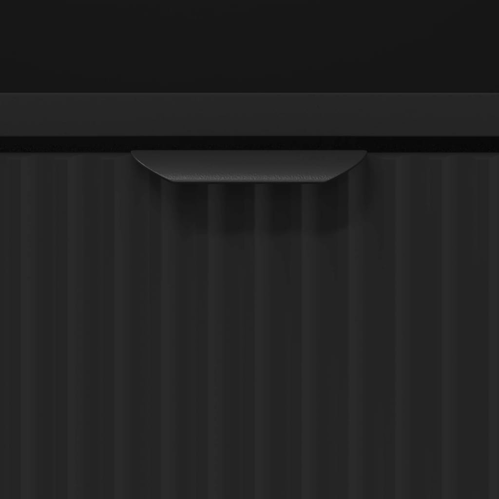 Comodino con cassetto Nero 49 x 36 x 61 cm Legno multistrato 883476