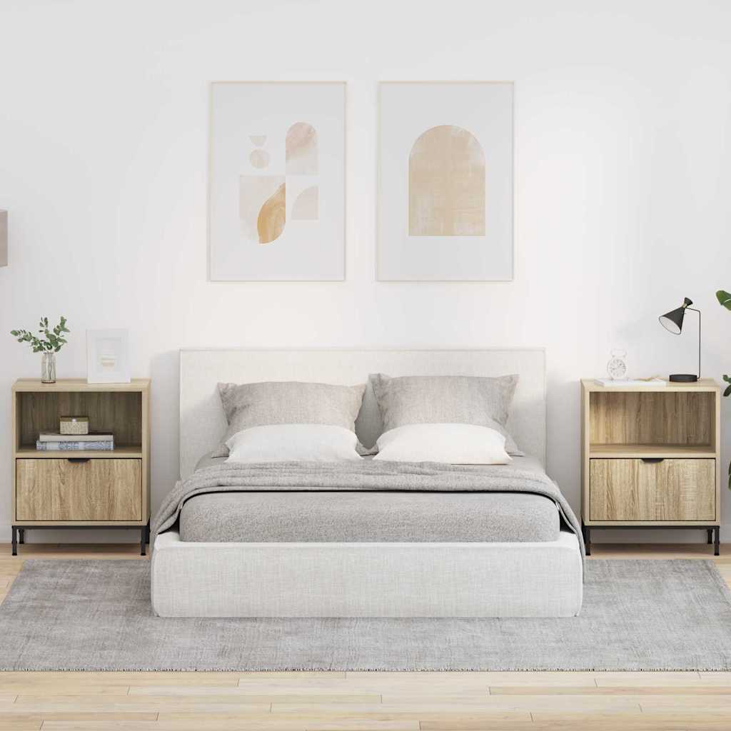 Comodini 2 pcs rovere sonoma 49 x 36 x 61 cm Legno multistrato 883479