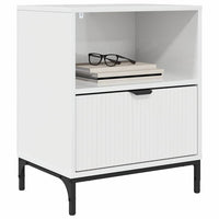 Comodino Bianco lucido 49 x 36 x 61 cm Legno multistrato 883482