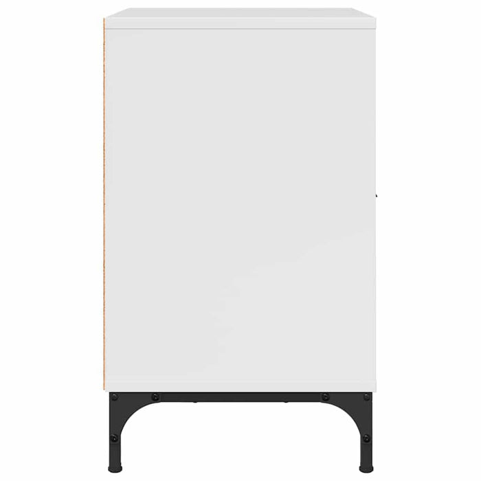 Comodini 2 pcs Bianco lucido 49 x 36 x 61 cm Legno multistrato 883483