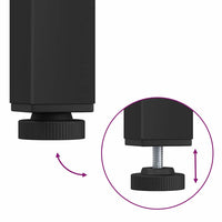 Panchina da pranzo 2 pcs Rovere Nero 100 x 32,5 x 48,5 cm 873751