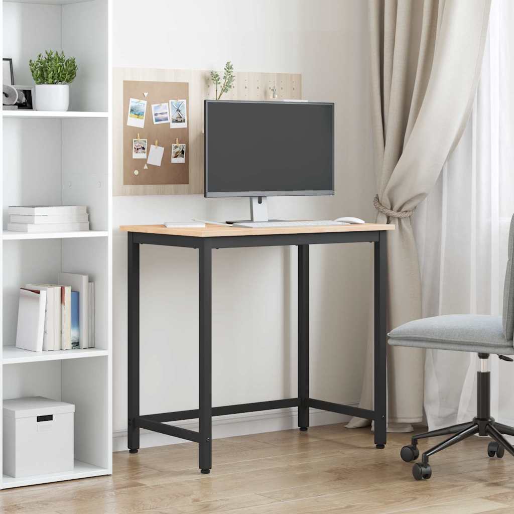 tavolo Naturale 80 x 50 x 77 cm Legno ingegnerizzato e acciaio 873790