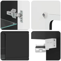 Mobile a muro con porta Nero 55 x 29 x 100 cm Legno multistrato 880222