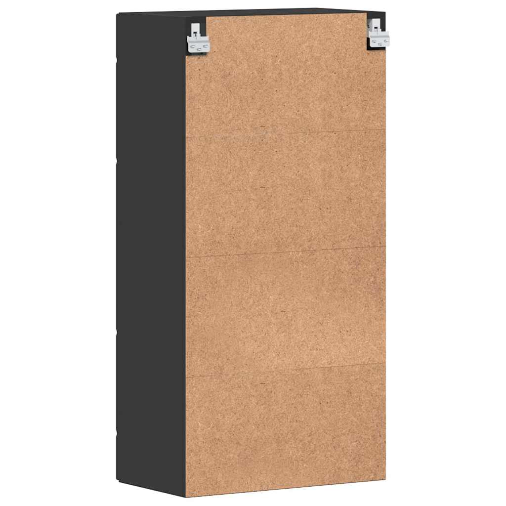 Mobile a muro con porta Nero 55 x 29 x 100 cm Legno multistrato 880222