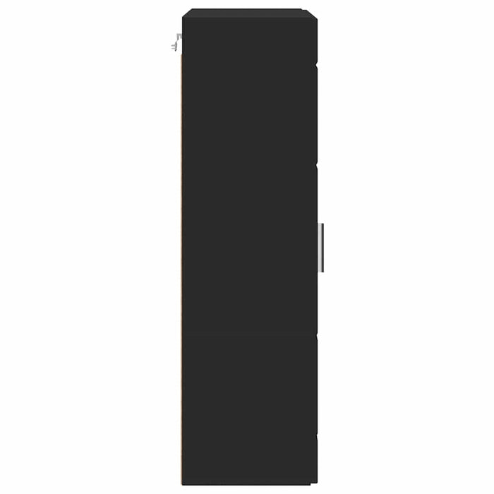 Mobile a muro con porta Nero 55 x 29 x 100 cm Legno multistrato 880222