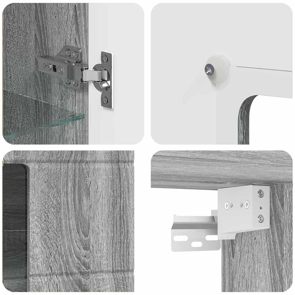 Mobile a muro Grigio sonoma 55 x 29 x 100 cm Legno multistrato 880227