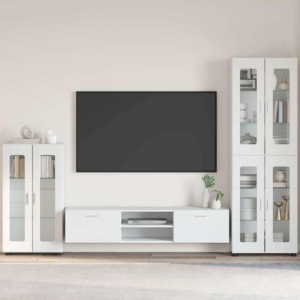 Credenza con porta Bianco 55,5 x 29 x 100 cm Legno multistrato 880251