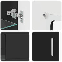 Credenza con porta Nero 55,5 x 29 x 100 cm Legno multistrato 880252